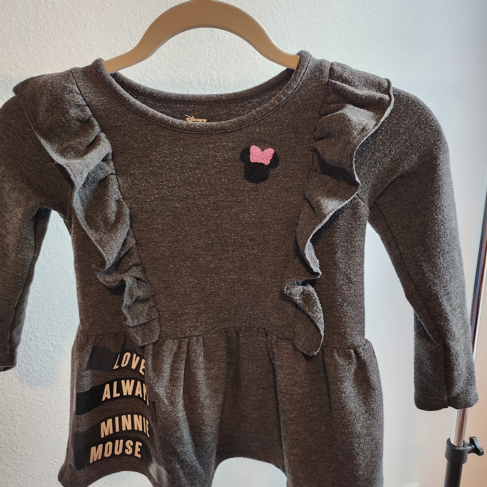 Disney Minnie Mouse Charcoal Long Sleeve Top